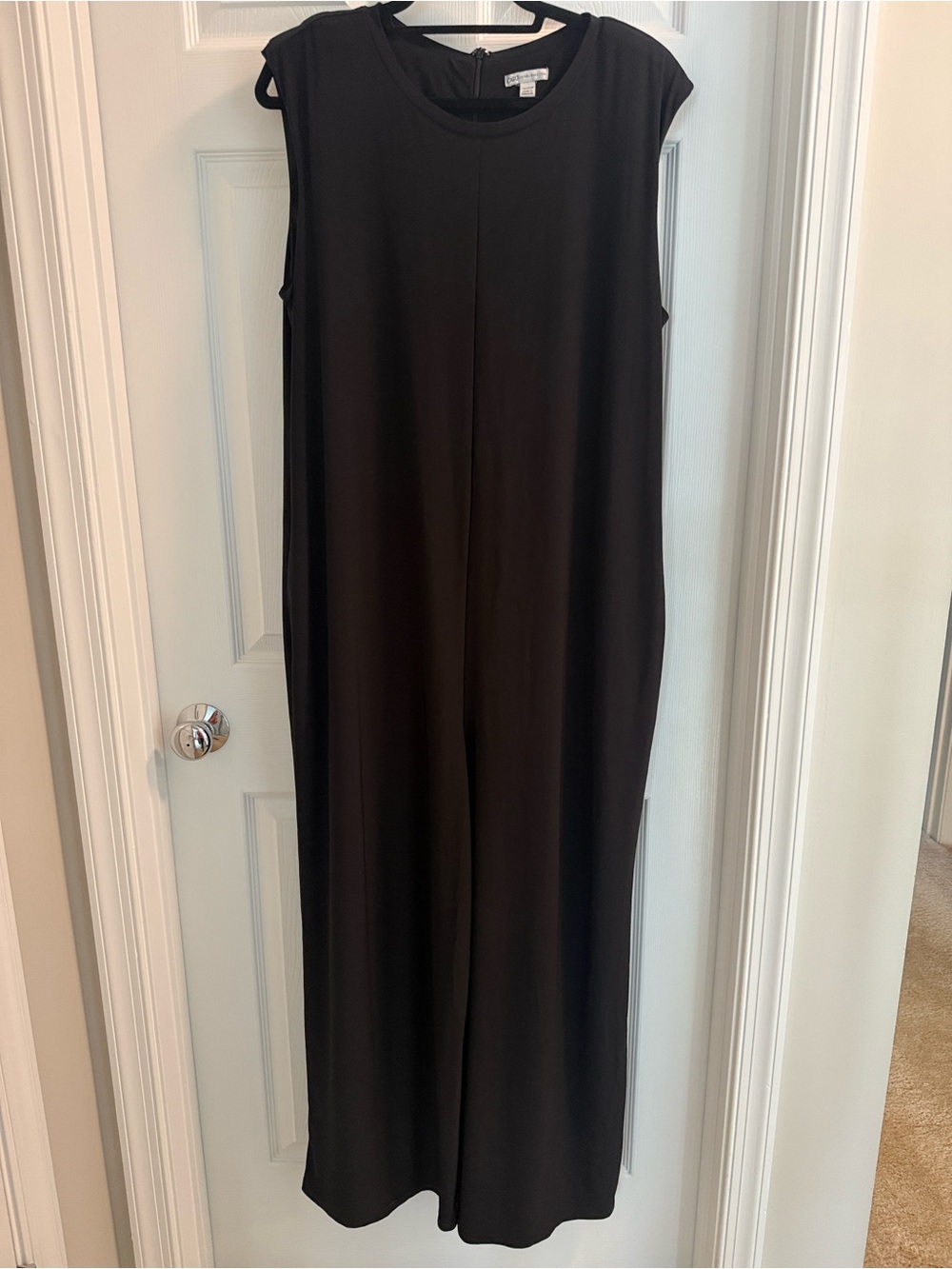 Eileen Fisher Black Sleeveless Wide-Leg Jumpsuit